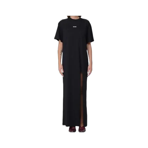 Logo-Print Cotton Maxi Dress