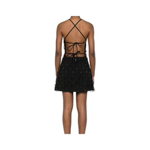 Floral Patch Square Neck Mini Dress