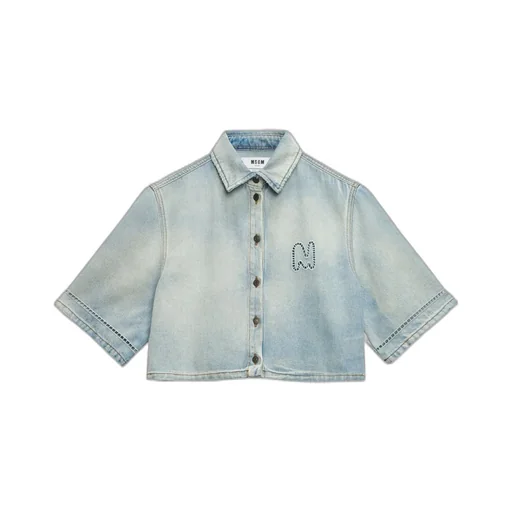Cropped Denim Shirt