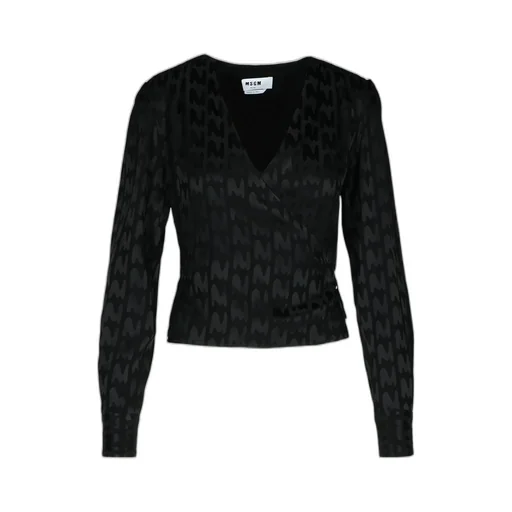 All-Over Patterned V-Neck Blouse
