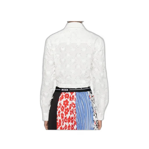 Embroidered Detail Cropped Shirt