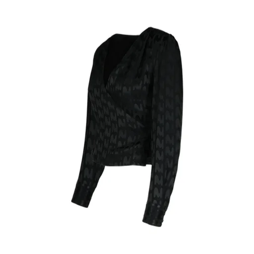 All-Over Patterned V-Neck Blouse