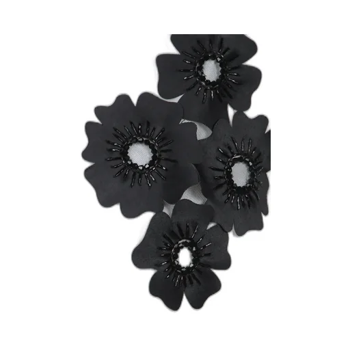 Floral Patch Curved Hem Shirt