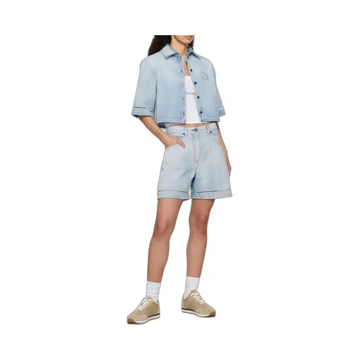 Cropped Denim Shirt