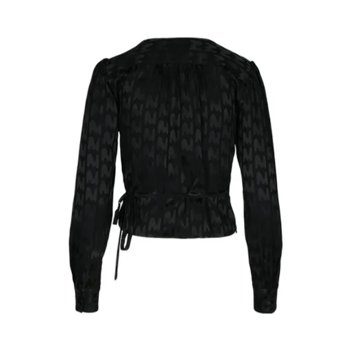 All-Over Patterned V-Neck Blouse