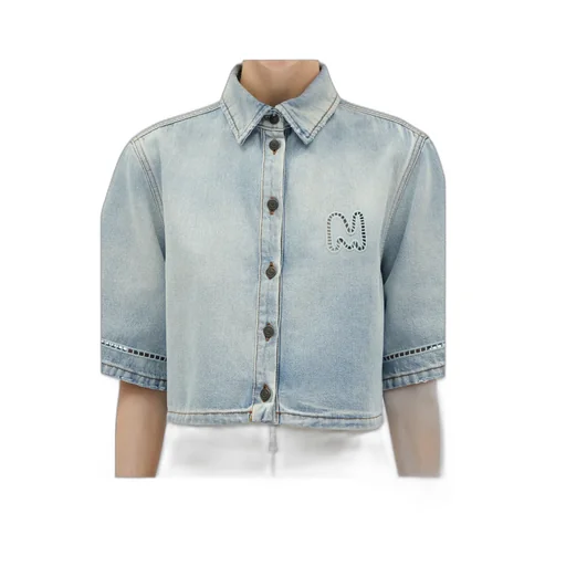 Cropped Denim Shirt