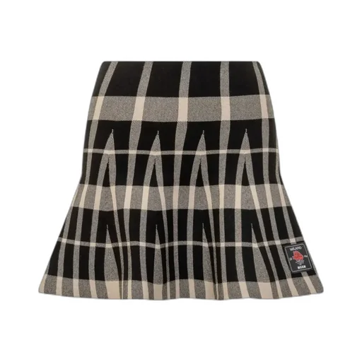 Logo Patch Flared Skirt