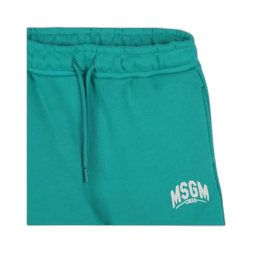 Logo Printed Drawstring Fleece Pants