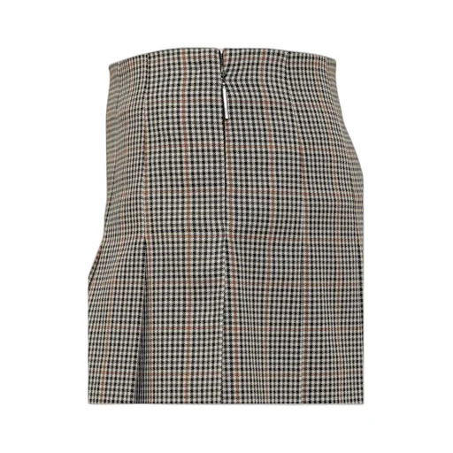 Pleated Checked Mini Skirt