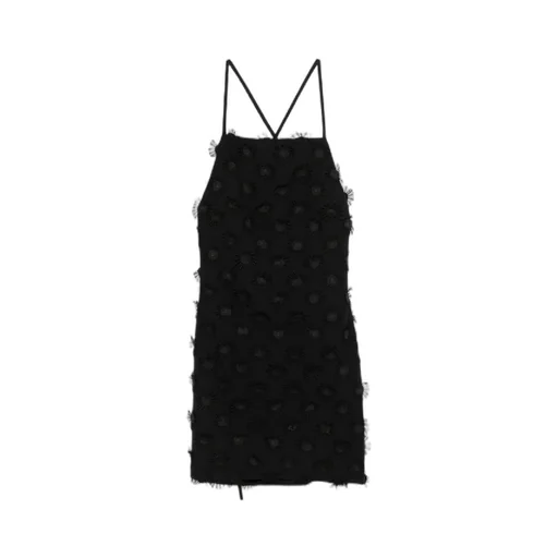 Floral Patch Square Neck Mini Dress