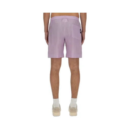 Logo Embroidered Thigh-Length Shorts