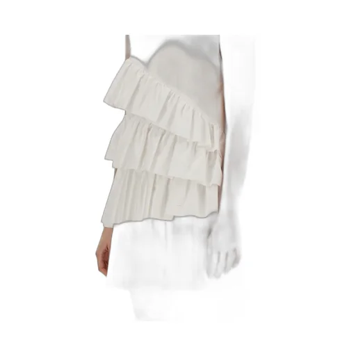 Ruffle-Detailed Crewneck Sleeveless Dress