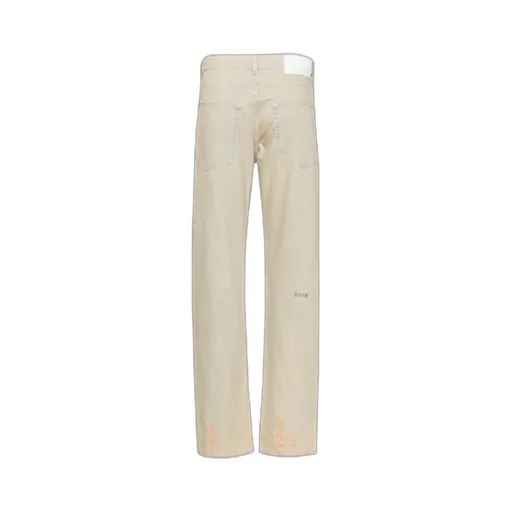 Mid-Rise Straight-Leg Distressed Jeans