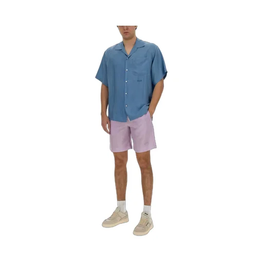 Logo Embroidered Thigh-Length Shorts