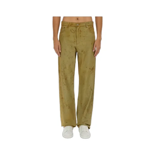 Logo-Patch Tie-Dyed Printed Jeans