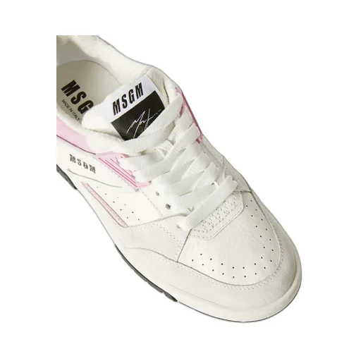 Logo-Print Leather Sneakers