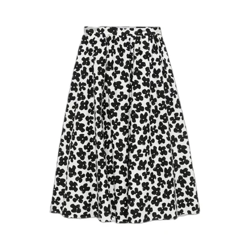 Floral-Print Pleated Maxi Skirt