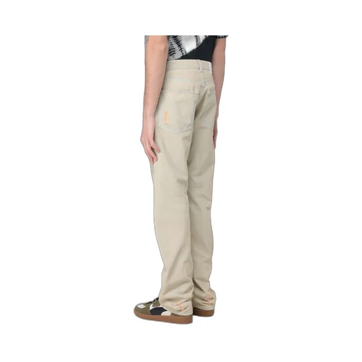 Mid-Rise Straight-Leg Distressed Jeans