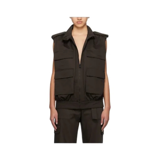 Embroidered-Logo Twill Gilet