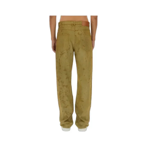 Logo-Patch Tie-Dyed Printed Jeans