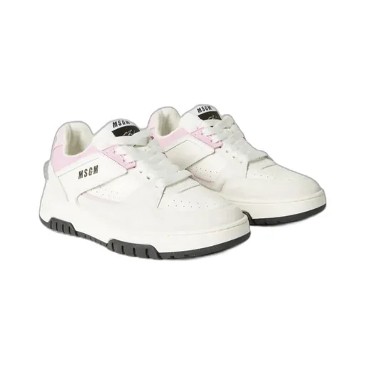 Logo-Print Leather Sneakers