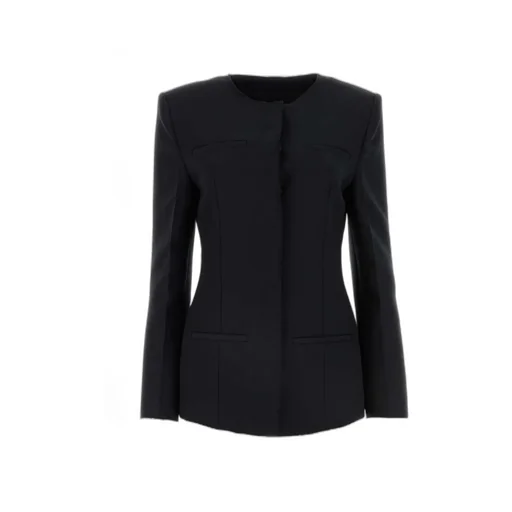 Frayed-Edge Crewneck Jacket