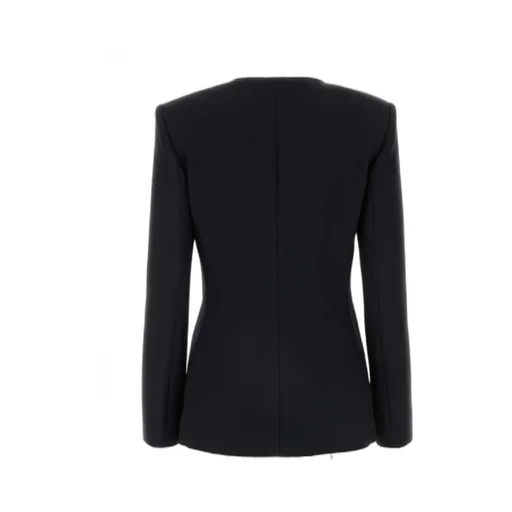 Frayed-Edge Crewneck Jacket