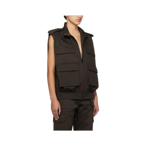 Embroidered-Logo Twill Gilet