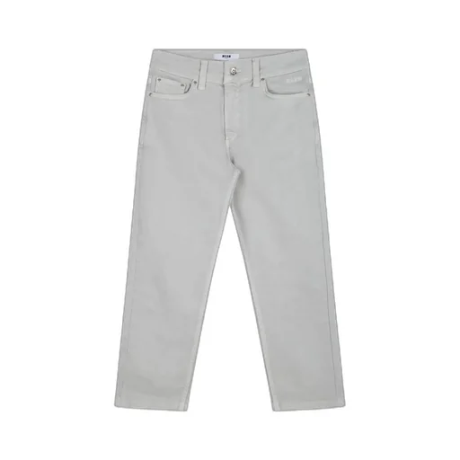 Logo Embroidered Straight Leg Jeans