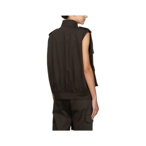 Embroidered-Logo Twill Gilet