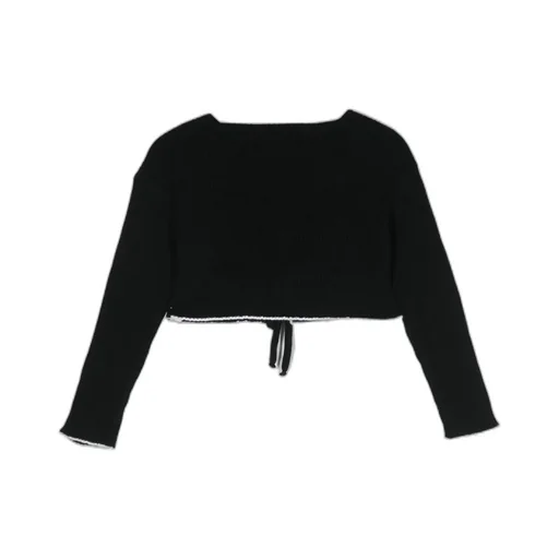 Logo-Embroidered Ribbed-Knit Cardigan
