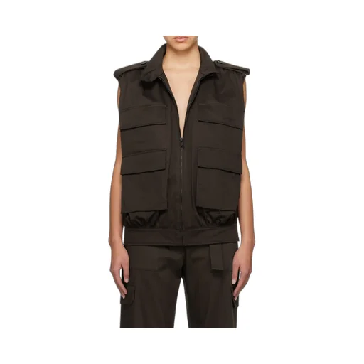 Embroidered-Logo Twill Gilet