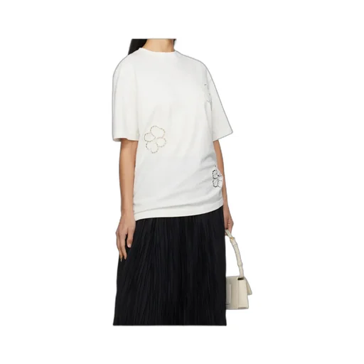 Floral-Appliqué T-Shirt