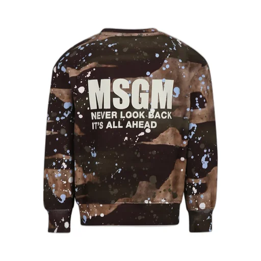 Paint Splatter-Detailed Crewneck Sweatshirt