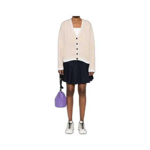 Embroidered-Logo Cardigan