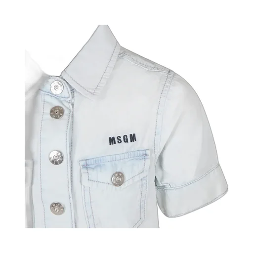 Logo-Embroidered Cropped Shirt