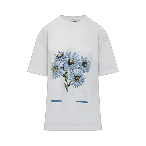 Flower Printed Crewneck T-Shirt