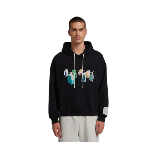 Slogan-Print Organic-Cotton Hoodie