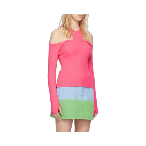 Round Collar Strapless T-Shirt