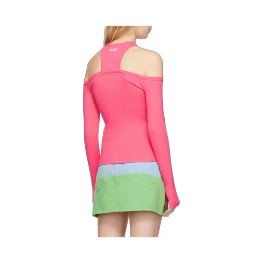 Round Collar Strapless T-Shirt