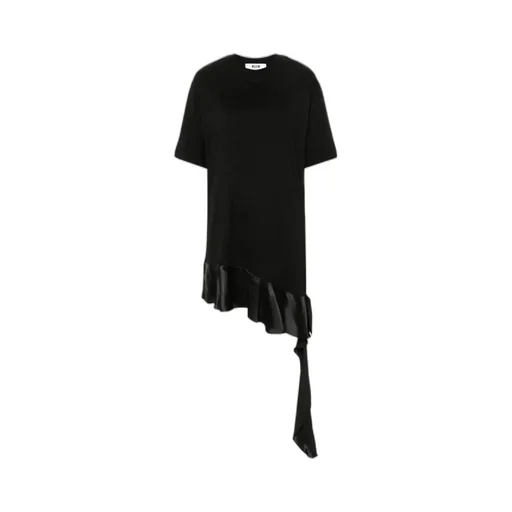 Short-Sleeved Asymmetric Mini T-Shirt Dress