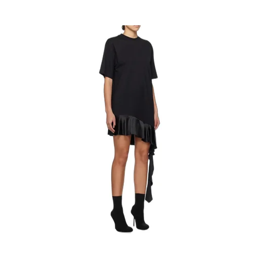 Short-Sleeved Asymmetric Mini T-Shirt Dress