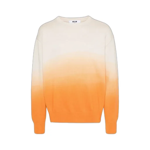 Ombré-Effect Crewneck Knitted Jumper