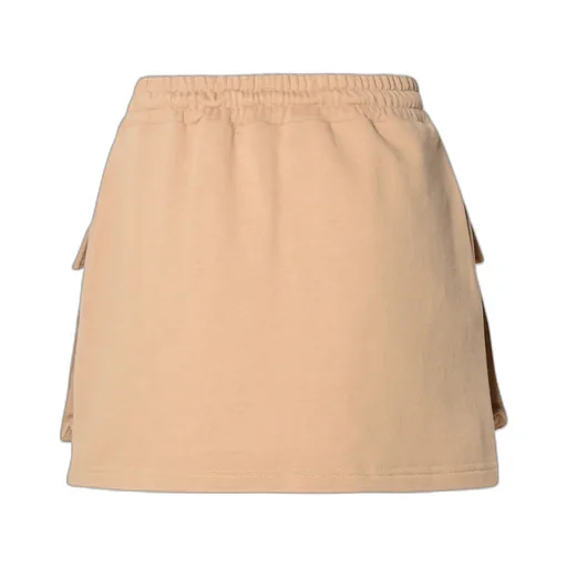 Logo Embroidered Drawstring Mini Skirt