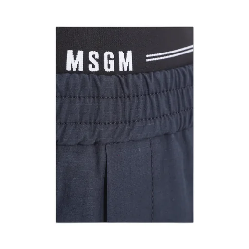 Logo Waistband Straight Leg Trousers
