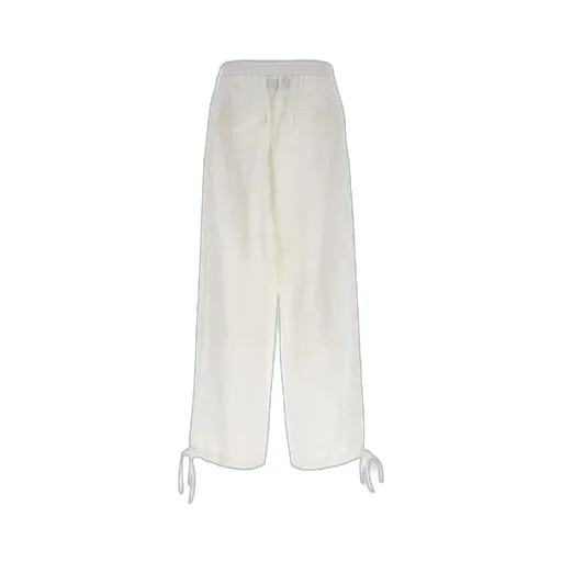 Elasticated-Ankles Wide-Leg Trousers