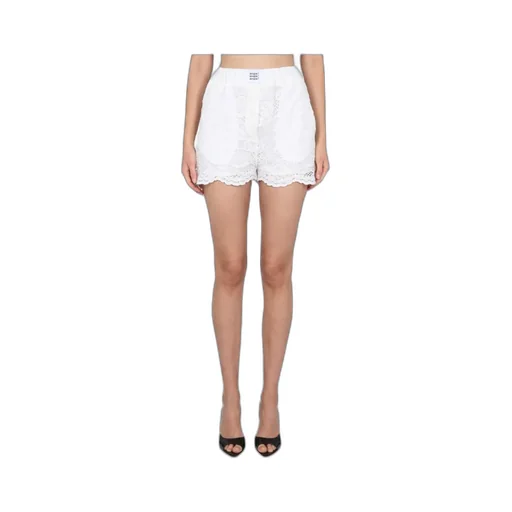 Logo-Patch Elasticated Waistband Laced Shorts