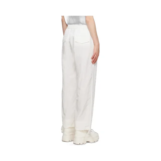 Elasticated-Ankles Wide-Leg Trousers