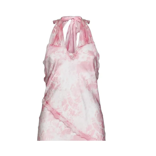 Sheer Ruffle-Detailed Sleeveless Maxi Dress