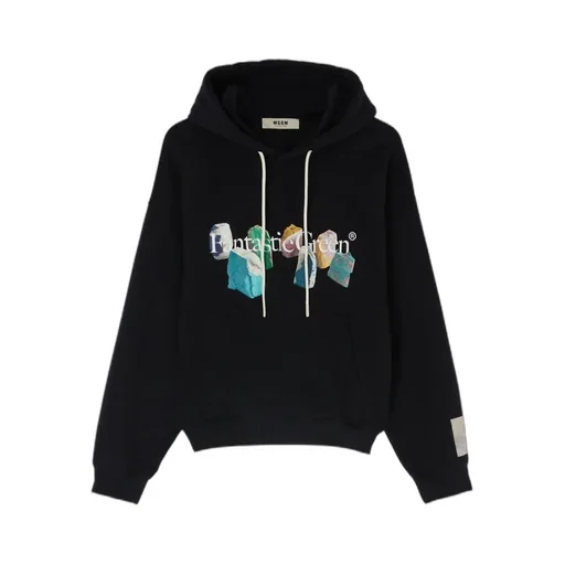 Slogan-Print Organic-Cotton Hoodie
